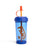 FANS WATER BOTTLE WITH STRAW (BLUE)